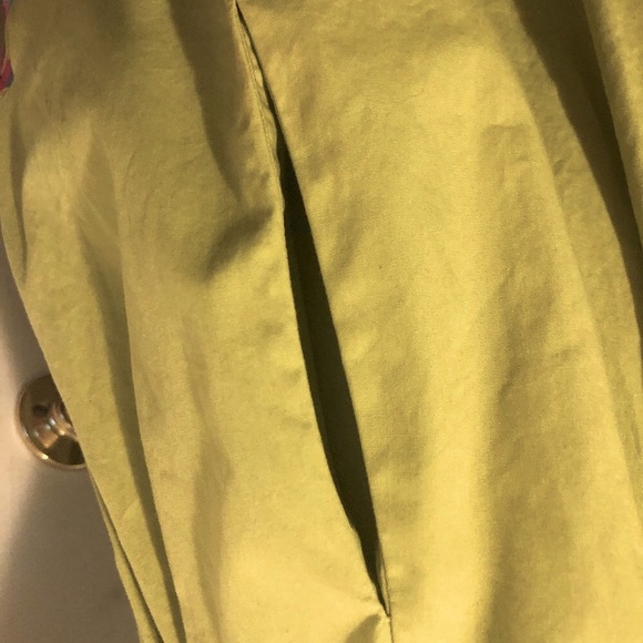 Eshakti Fit & Flare Dress Floral Embroidered Size Small Custom Green - Picture 7 of 8